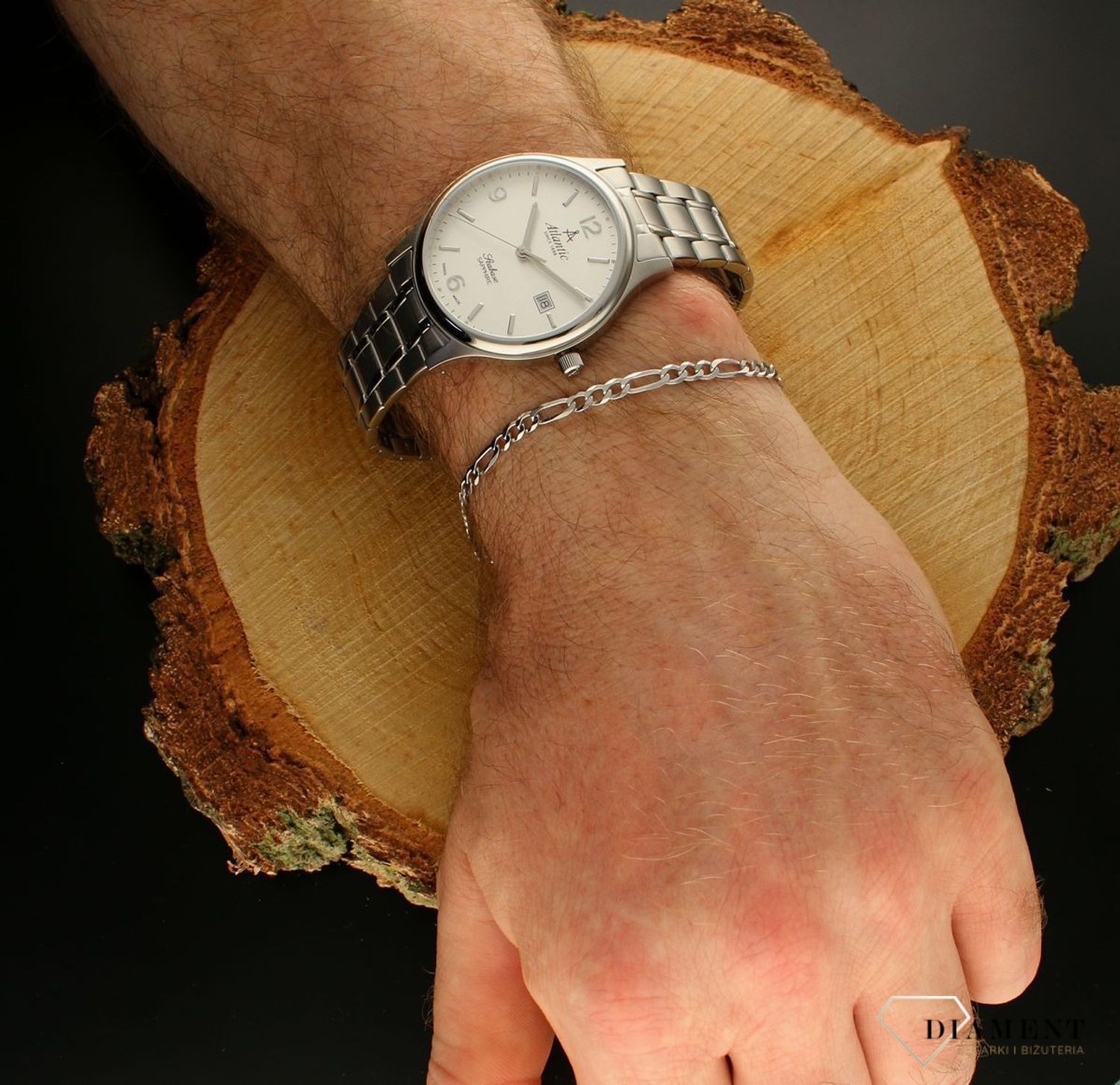 Bransoleta srebrna 925 figaro 4 mm DIA-BRA-735070-100-925 4mm.jpg